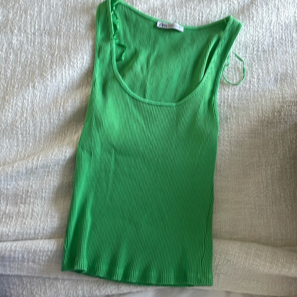 Zara green tank top size M